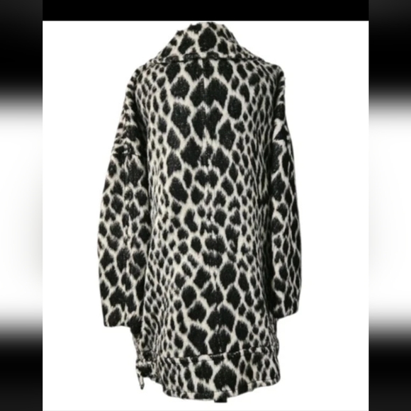 Banana Republice Leopard Print Women's Coat Size XL  Made Of Italian Fabric - Picture 2 of 6